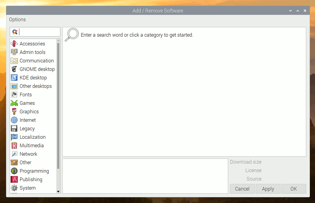 Add Remove Software program running on Raspbian Buster 20190710