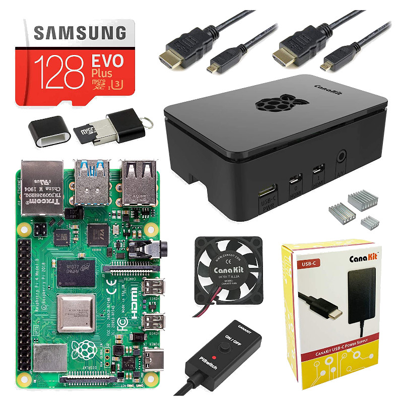 CanaKit Raspberry Pi 4 8GB Extreme Kit - 128GB Edition