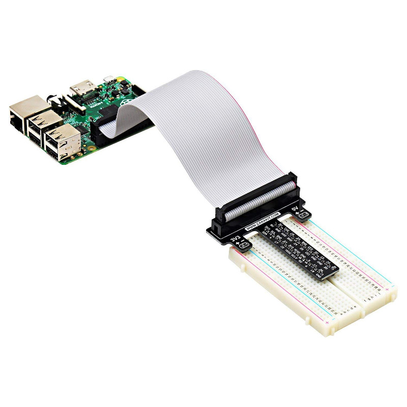 CanaKit Raspberry Pi GPIO Breakout Board (40-Pin T-Shaped - Assembled)