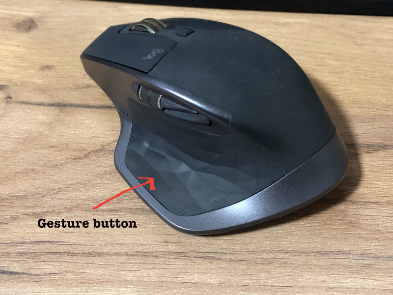 Gesture button on Logitech MX Master 2S wireless mouse