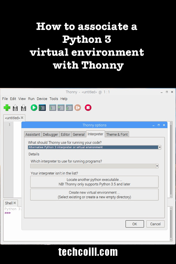 How to associate a Python 3 virtual environment with Thonny