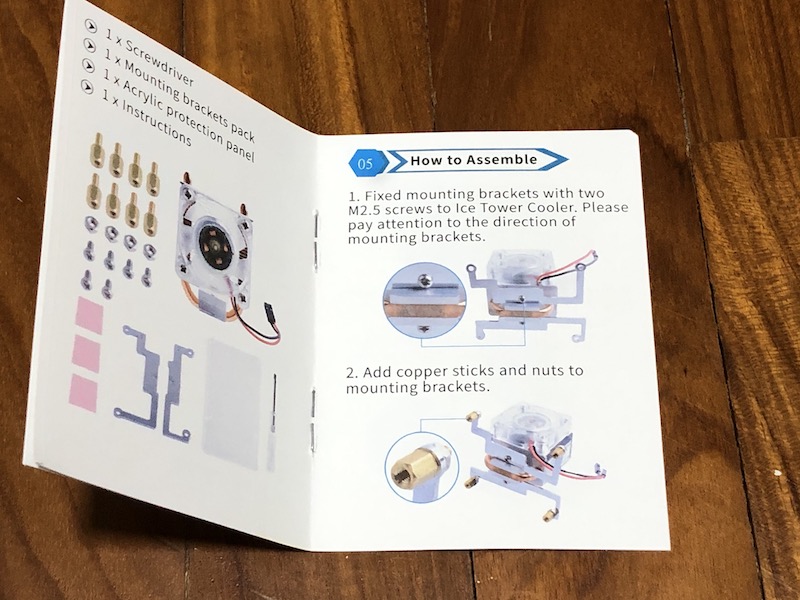 ICE Tower CPU Cooling Fan assembly instructions 1 and 2