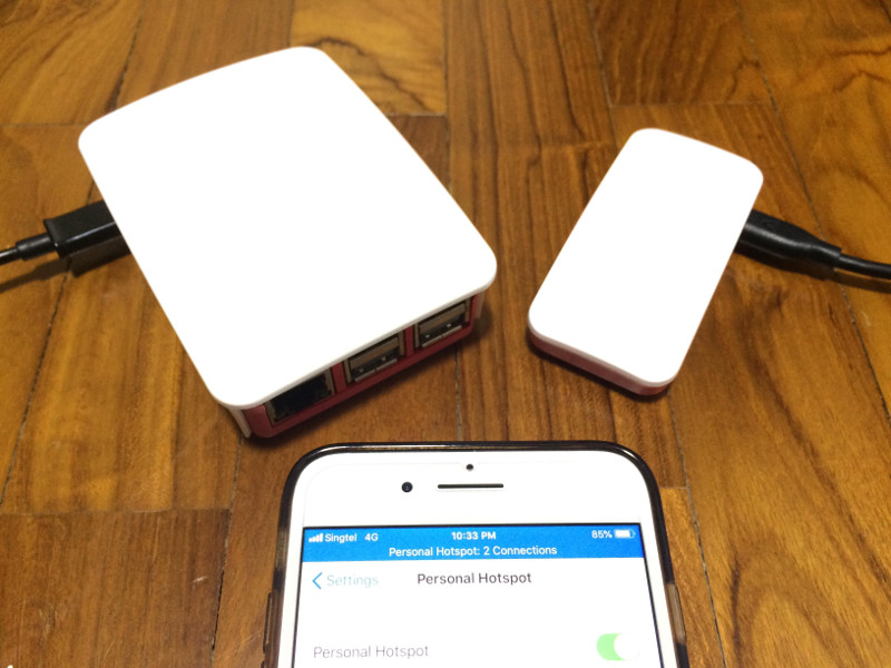 Raspberry Pi 3 and Raspberry Pi Zero W connecting to iPhone WiFi hotspot