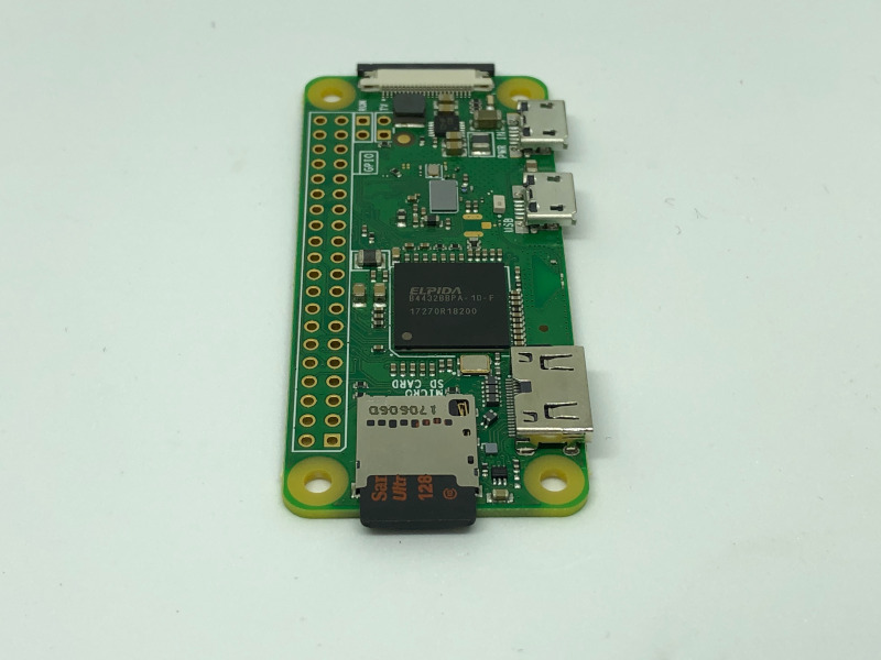 Raspberry Pi Zero W with a Sandisk 128GB microSD card