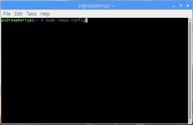 Raspbian Stretch 20181113 terminal window with sudo raspi-config