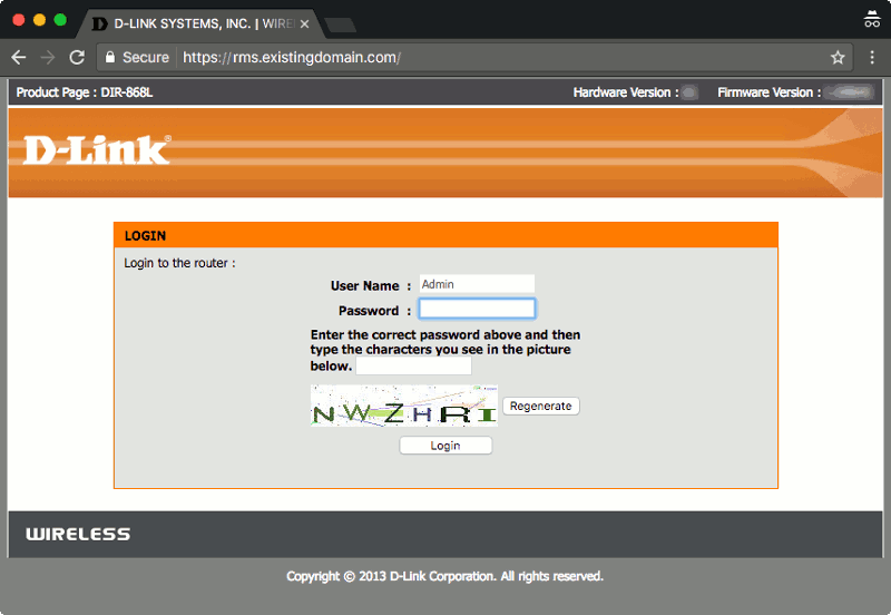 Accessing D-link router management remotely with HTTPS