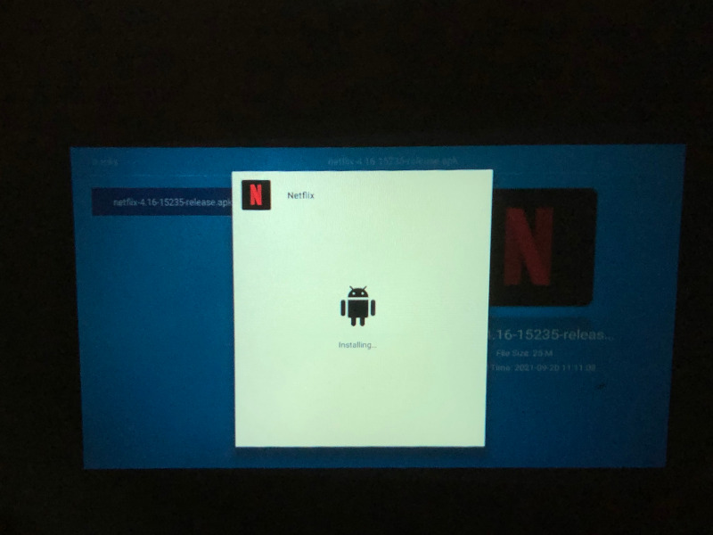 android installing netflix app on chinese projector