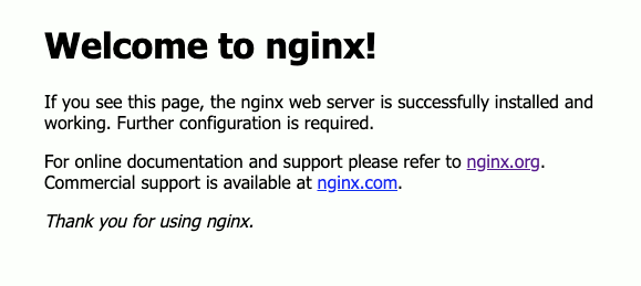 default welcome page of Nginx 1.14.2