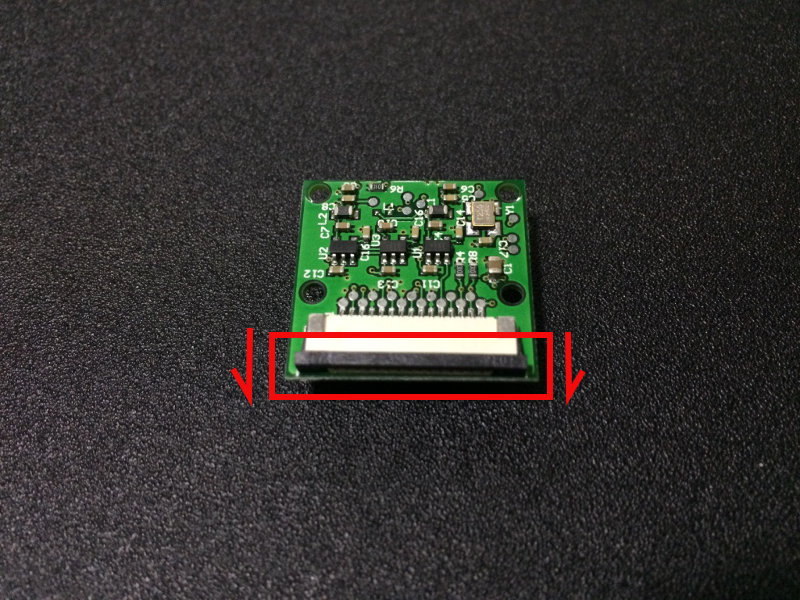 Direction to loosen clip on Raspberry Pi Camera Module v1