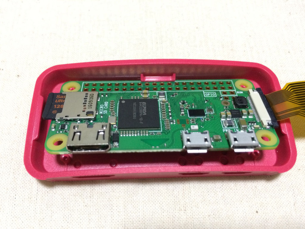 Fitting Raspberry Pi Zero W board into base of Raspberry Pi Zero Official Case