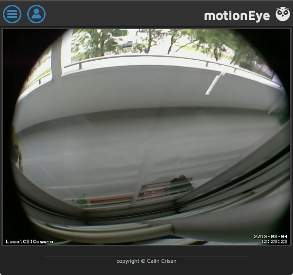 motionEye 0.39.2 sample camera footage