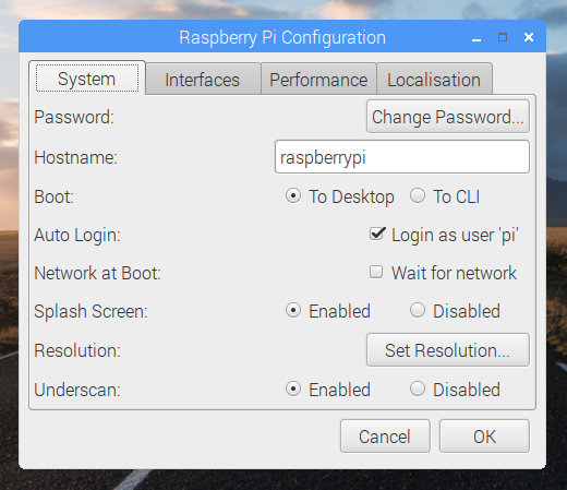 Raspberry Pi configuration tool in Raspbian
