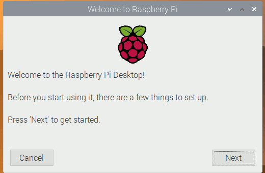 Raspberry Pi OS 20210410 first start wizard screenshots