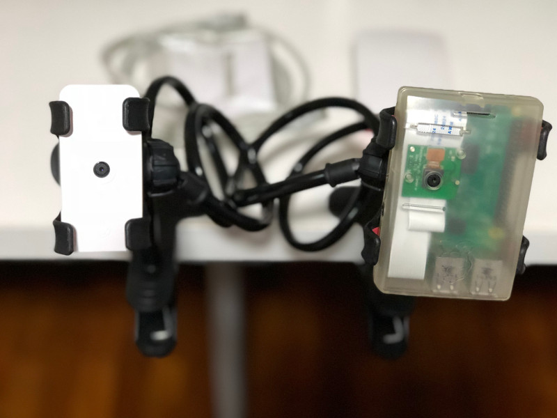 Raspberry Pi Zero W and Raspberry Pi 2 3 camera with mobile phone clips