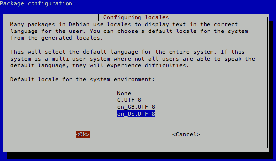 raspi-config Raspbian Jessie Lite settings en_us-UTF-8 as default locale for system environment