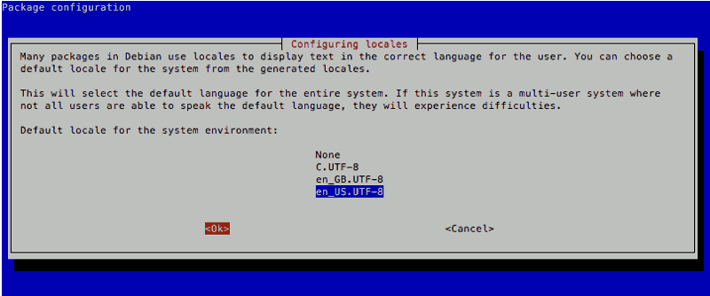 raspi-config Raspbian Stretch Lite setting en-us utf-8 as default locale for system environment