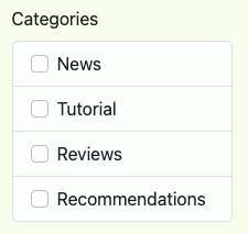 sample list of checkboxes rendered with bootstrap and WTForms small version