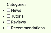 sample list of checkboxes rendered with only WTForms