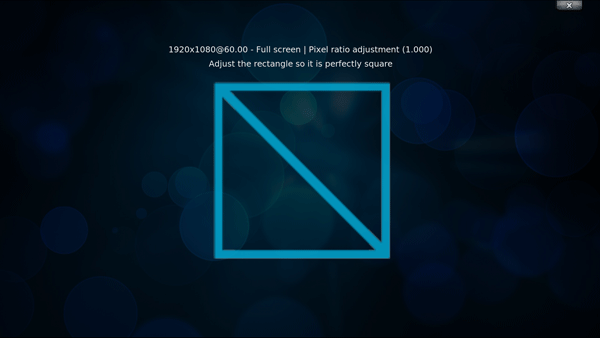 OpenELEC pixel ratio adjustment screenshot