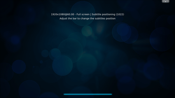 OpenELEC subtitles positioning compensation screenshot