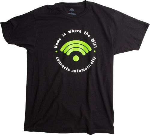 Image for Home is where Wifi Connects Automatically T-Shirt
