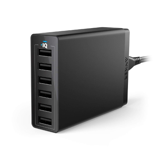Anker 60W 6-Port USB Wall Charger-black