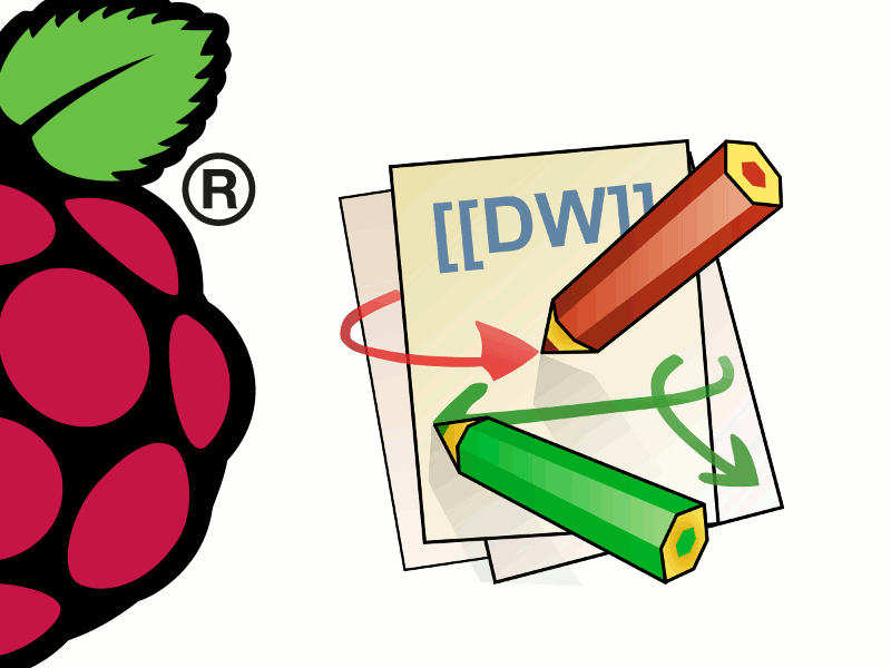 Raspberry Pi logo and DokuWiki Logo