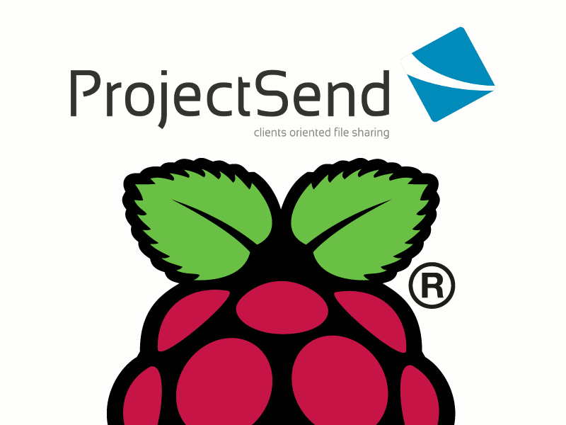 Raspberry Pi logo and ProjectSend Logo