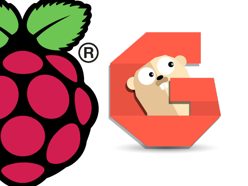 Raspberry Pi logo with Gogs logo