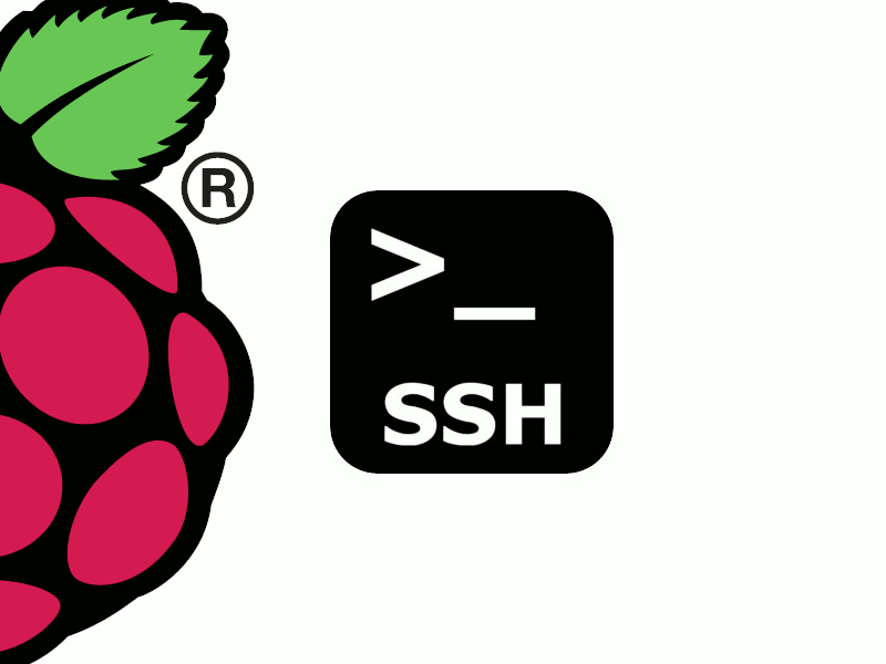 Raspberry Pi logo with SSH logo